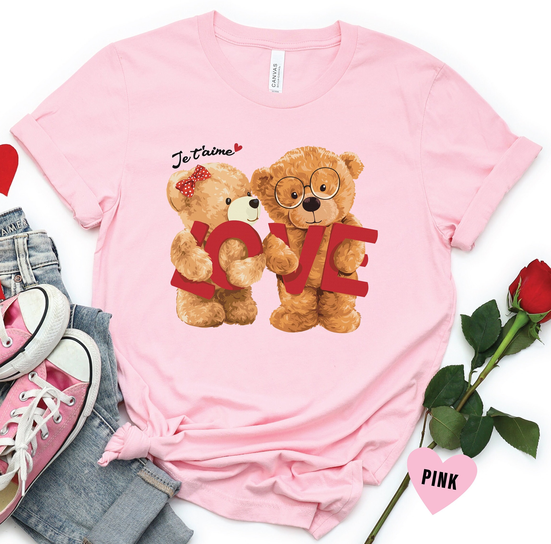 Teddy Bear Shirt Love Bear Tshirt Couple Shirts Cute for