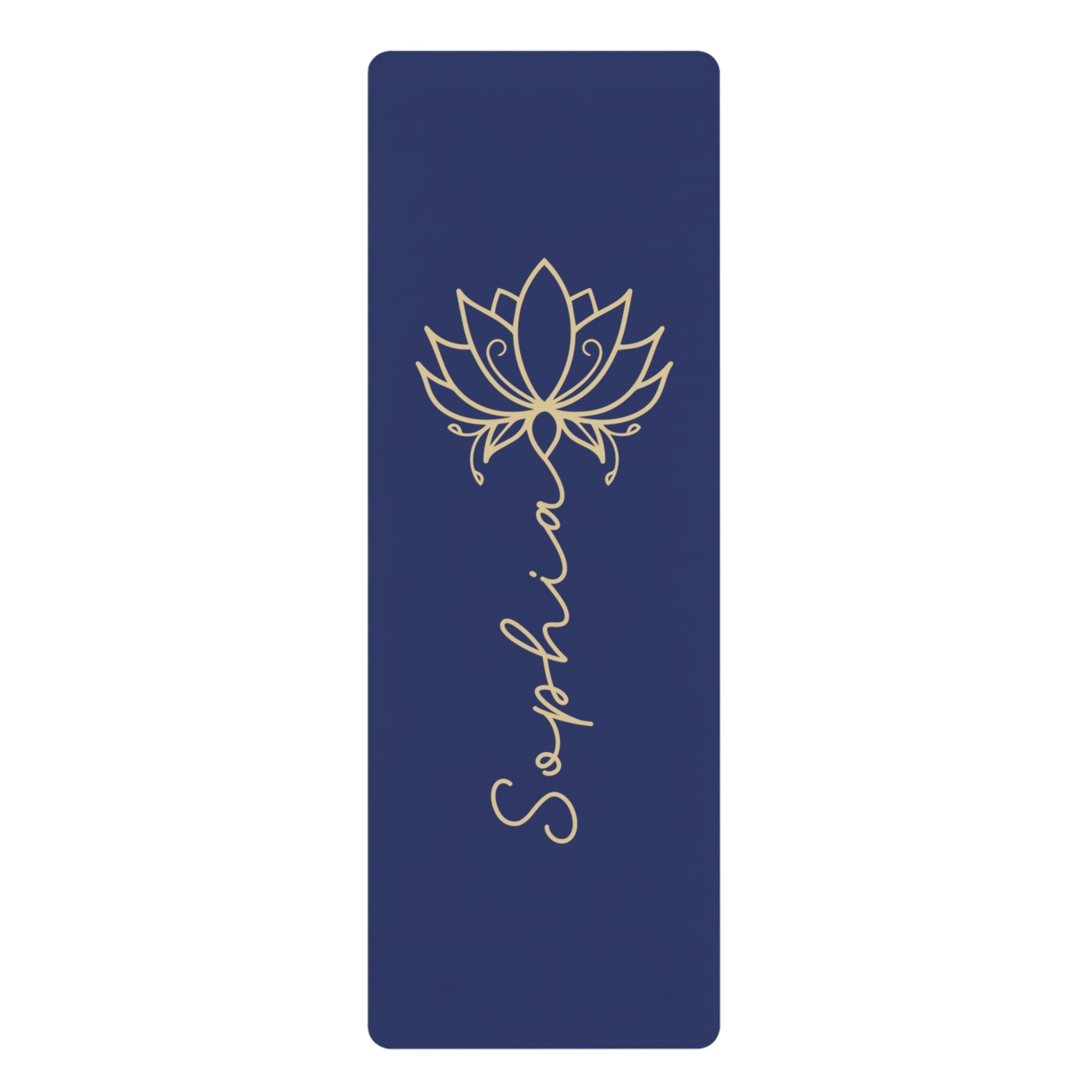 Personalized Yoga Mat Lotus Yoga Mat Custom Name Yoga Mat Customized