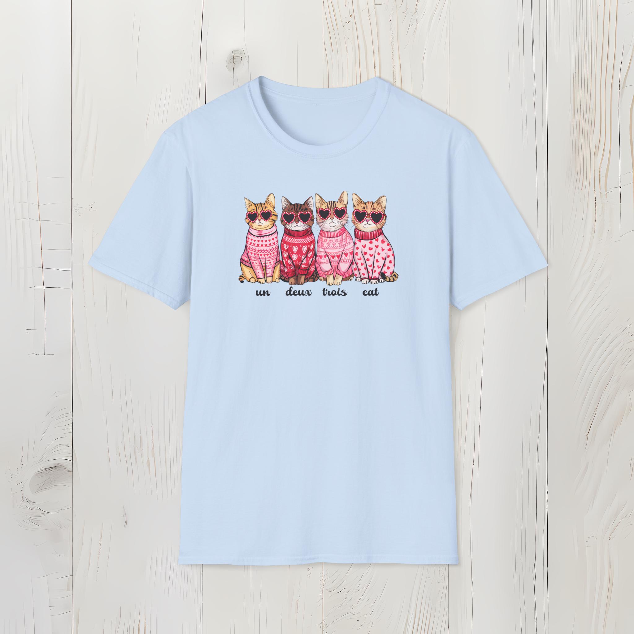 Un Deux Trois Cat French T-shirt | Chemise Pour Amoureux Des Chats | T-shirt Amusant Pour Chat | Tendance, Cendre. : Teegarb Letter Blanket