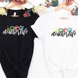 Chemise enseignant T-shirt enseignant assorti T-shirt enseignant Cadeau pour enseignant de maternelle Cadeaux pour enseignant d'âge préscolaire T-shirt pour enseignant du primaire