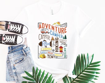 Camisa de campamento Camiseta de campamento Camisas de campamento de coincidencia familiar Camp Life Adventure Camiseta de camping Regalo de montaña vintage Camiseta de verano Camiseta retro Camper