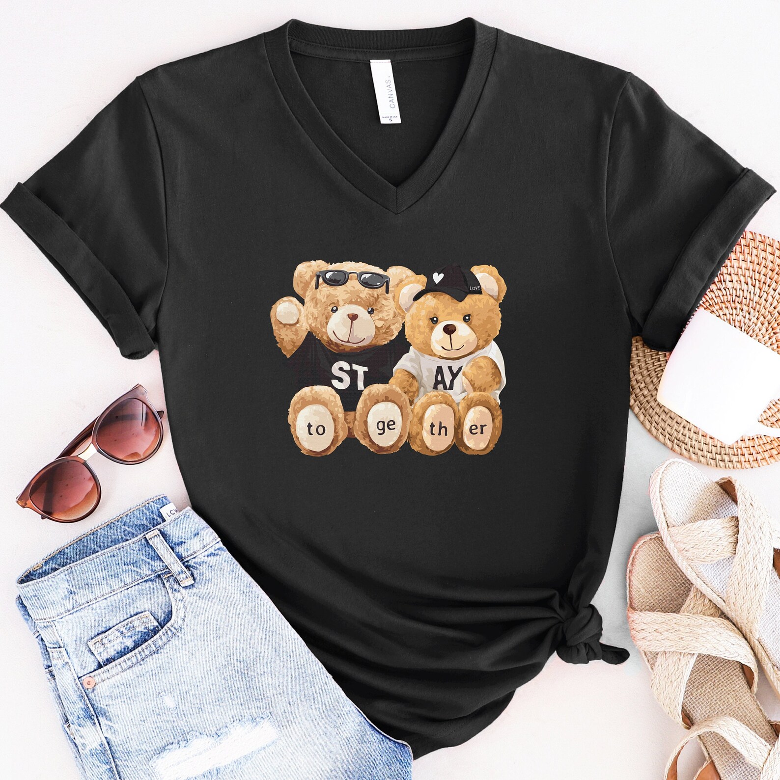 Beige Teddy Bear With Key T-Shirt main image 0