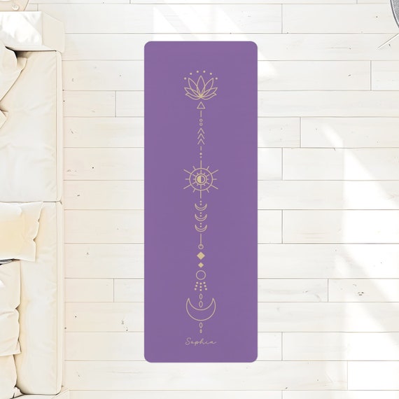 Lotus Yoga Mat Personalized Gym Mat Custom Name Yoga Mat Customized Gift Fitness Mat Gym Gifts Women Non slip Comfort Extra Stability Etsy UK