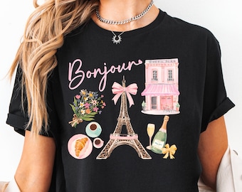 Paris Shirt: France Graphic Tee - Eiffel Tower Design