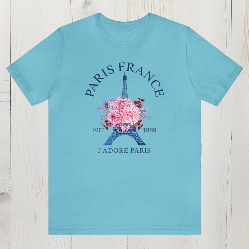 Paris Shirt France Tee Eiffel Tower Shirt French Saying Tshirt Paris City T-shirt Family Match Gifts Flower Shirt Europe Travel Paris Trip