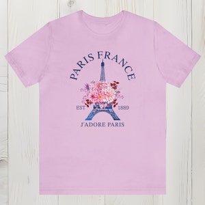 Paris Shirt France Tee Eiffel Tower Shirt French Saying Tshirt Paris City T-shirt Family Match Gifts Flower Shirt Europe Travel Paris Trip