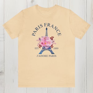 Paris Shirt France Tee Eiffel Tower Shirt French Saying Tshirt Paris City T-shirt Family Match Gifts Flower Shirt Europe Travel Paris Trip