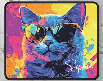 Cat Mouse Pad: Custom Desk Mat - Personalized Office Decor