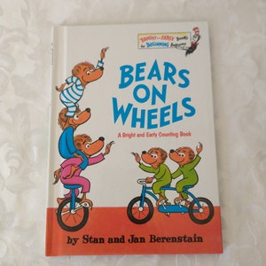 Bears On Wheels: A Bright and Early Counting Book by Stan and Jan Berenstain (1969 Hardcover)