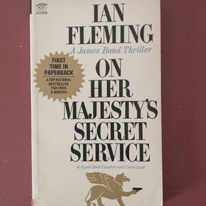 On Her Majesty&#39;s Secret Service by Ian Fleming (1963 Paperback)