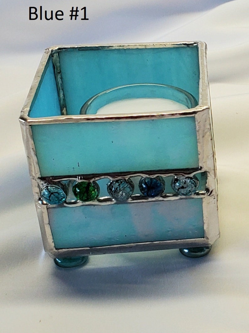Handmade Stained Glass Votive Holder Candle Holder Etsy