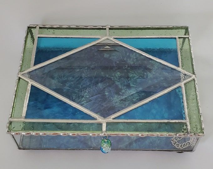 Handmade Stained Glass Keepsake Box Treasure Box Jewelry Box Etsy