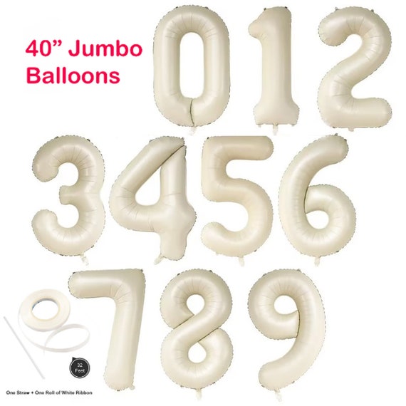 Big number helium balloons best sale