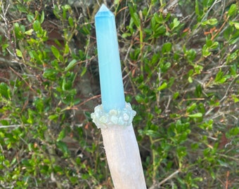 Elf Fairy wizard staff, mage staff, magic staff, Druid staff, dwarf staff, elf staff, fairy staff, cosplay staff, larp staff, shaman staff