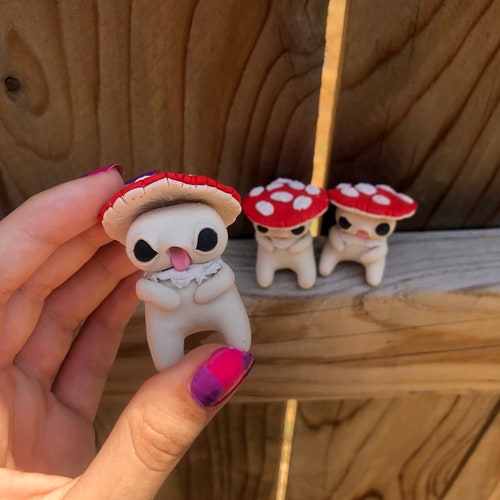 Pumpkin Figure Polymer Clay Figure Worry Critter Desk Pet Etsy