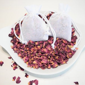 Baumwoll Duftsäckchen Rosenduft: geniesse das Aroma echter Rosenblüten zur Aroma Therapie, zur Entspannung, als Wäscheduft im Kleiderschrank Bild 3