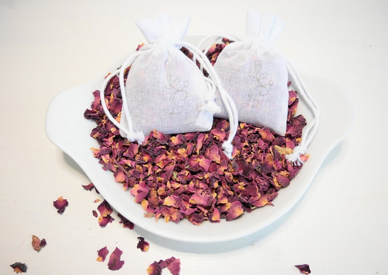 Baumwoll Duftsäckchen Rosenduft: geniesse das Aroma echter Rosenblüten zur Aroma Therapie, zur Entspannung, als Wäscheduft im Kleiderschrank Bild 3