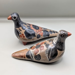 Pair of Vintage Tonala Pottery Birds