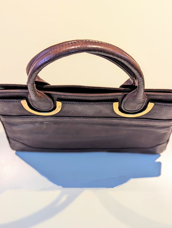 Vintage Brown Top-handle Bag - image 5