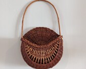 Vintage Hanging Wicker Wall Basket