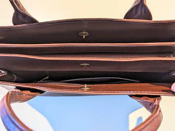 Vintage Brown Top-handle Bag - image 7