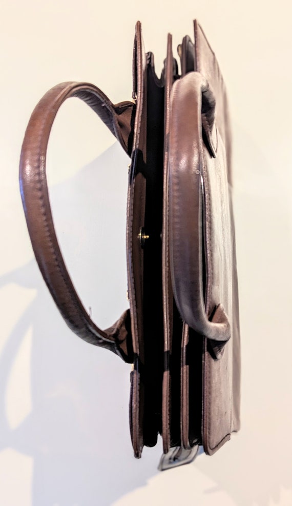 Vintage Brown Top-handle Bag - image 6