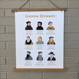 The European Reformers Decorative Wall Hanging Poster