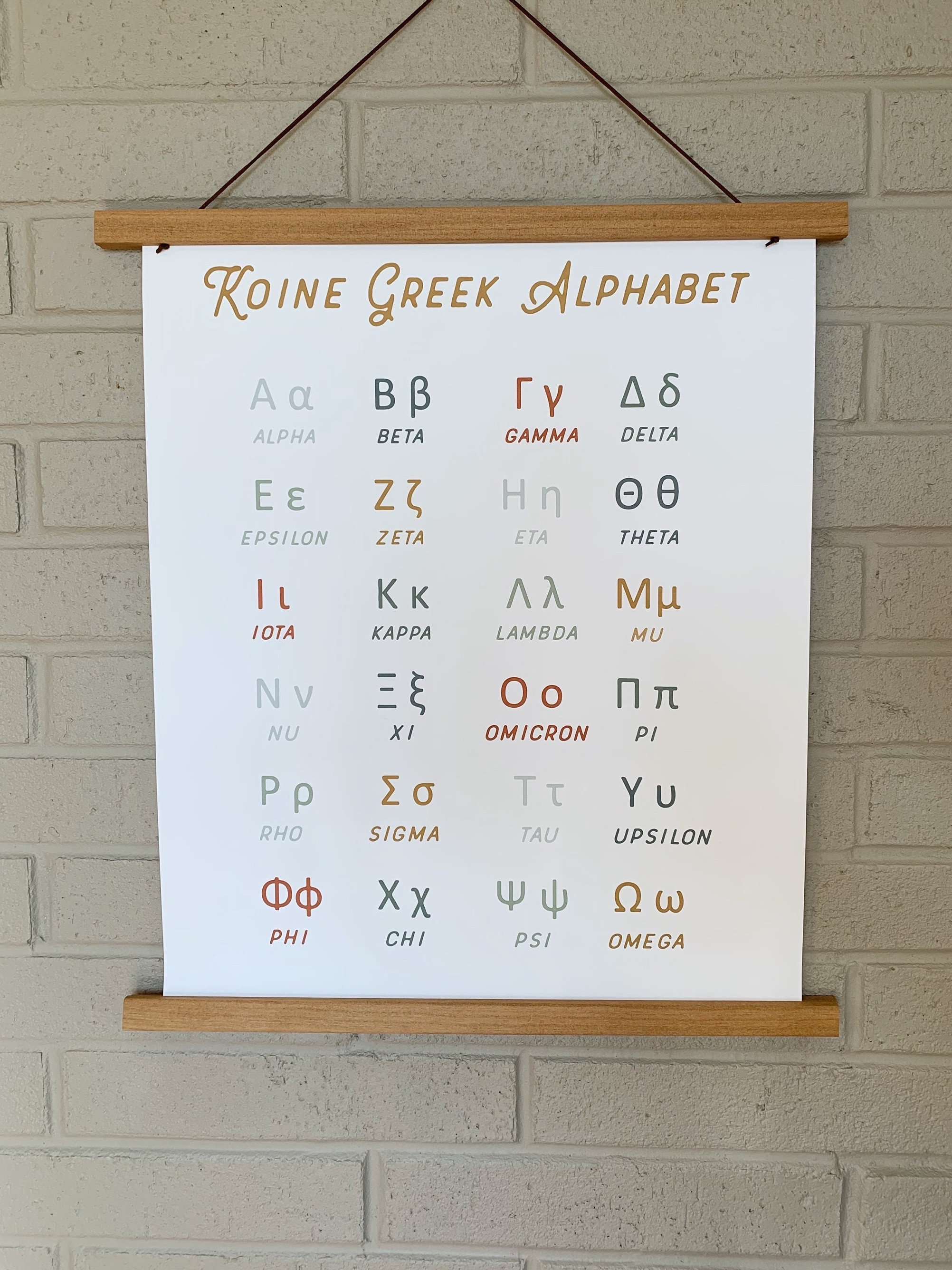 Koine Greek Alphabet Decorative Wall Hanging Poster Etsy