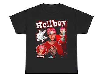 Lil Peep Hellboy T-Shirt, Vintage-Stil, Unisex