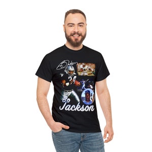 Bo Jackson Oakland Raiders Kansas City Royals football baseball 2 sport athlete t shirt image 5