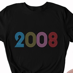 2008 Birthday Year T-shirt UK, 18th Birthday Party Shirts for Ladies Girls, 18th Birthday Gift for Friend, teenage girl shirt gift Daughter