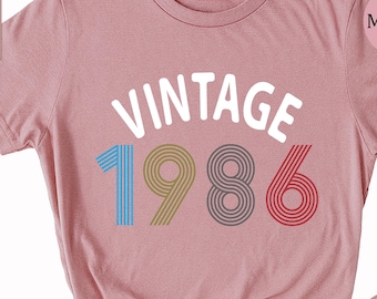 Ladies 40th Birthday Shirt 2026, 1986 Vintage Birthday Shirt, 40th Birthday Gifts for women, Vintage Birthday gift shirt, Mum Birthday Gift