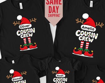 Christmas Elf Matching Cousin Crew Shirts for Baby, Toddler, Kids & Adults, Family Reunion Shirts, Cousins Vacation, Xmas Cousin Crew Shirt