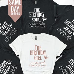 30th Birthday Girl Squad T-shirts, 40th Birthday Shirt, Birthday Crew Shirt, Cheers to 50, 40th birthday t, birthday girl t shirts, 30th Tee