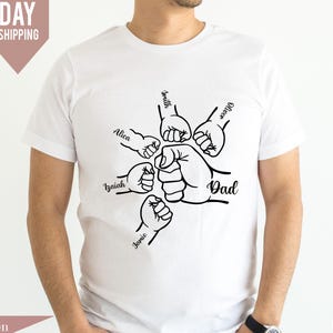 Personlig pappa-tröja med knytnäve: Matchande familjetröja