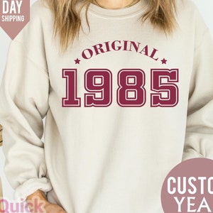 40th Vintage Birthday Sweatshirt 40th Birthday Gift for Women, 1985 Birthday Jumper for Women Men, Vintage Gift for Mum Dad Mothers day gift