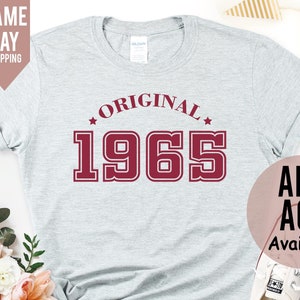 1965 Geburtstag TShirt UK, 60.Geburtstag Geschenke für Frauen, 60.Geburtstag Tshirt, Vintage Geburtstagsgeschenk Shirt, Geburtstagsgeschenk für Mama Opa