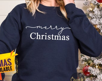 Merry Christmas Sweatshirt, Cute Christmas Jumper for Women,  Christmas Party Sweatshirt, Christmas Gift for Friend