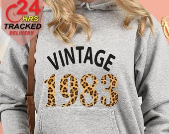 Vintage 1983 Geburtstag Hoodie: Geschenk zum 40