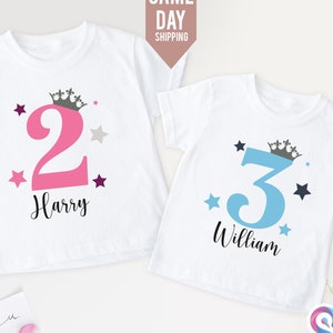 Camisa personalizada de aniversário com número, camiseta personalizada de aniversário, presente de aniversário personalizado, camiseta de feliz aniversário, camisa infantil, camiseta de aniversário infantil