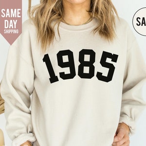1985 Geburtstag Sweatshirt, 1985 Geburtsjahr Nummer Shirt, Happy Birthday Sweatshirt, Geburtstagsgeschenk für Frauen, 40.Geburtstag Sweatshirt 2025