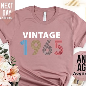 60. Geburtstag Vintage Tshirt, 1965 Geburtstag Shirt, 60. Geburtstag Shirt Geschenke für Frauen, Vintage Geburtstagsgeschenk, Geburtstagsgeschenk für Mama Opa