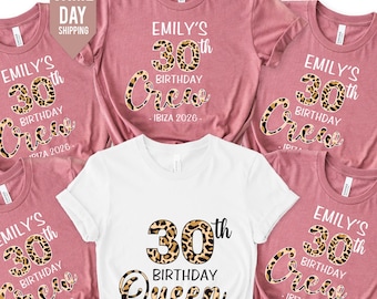 Personalized 30th Birthday Shirt: Custom Name, Birthday Crew T-Shirt, 40th Birthday queen Shirt 2026, Custom Crew Squad Shirt, 50 Happy tee