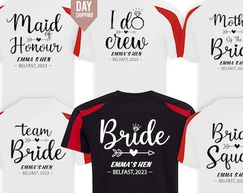 Customizable Stag Do Football Shirt: Funny Sports Hen Party Tee, Bridal Party Shirts, Hen Party Wedding Party, Jersey Bride Gift Team Bride