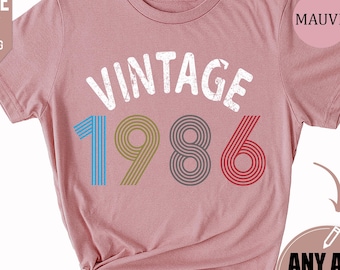 Ladies 40th Birthday Shirt 2026, 40th Birthday Gifts for women, 1986 Vintage Birthday Shirt, Vintage Birthday gift shirt, Mum Birthday Gift
