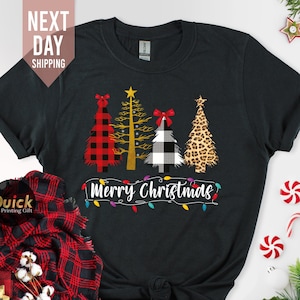 Ladies Christmas Tree Tshirt, Merry Christmas Shirts Gifts for Women Men, Holiday T-Shirt, Christmas Gifts for her