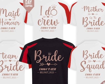 Customizable Stag Do Football Shirt: Funny Sports Hen Party Tee, Bridal Party Shirts, Hen Party Wedding Party, Jersey Bride Gift Team Bride