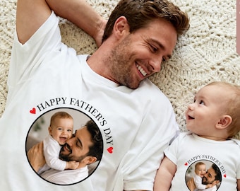 Photo Shirt, Face T-shirt, Personalized Father's T-Shirts: Dad & Daughter Matching Set, Father Daughter Gift, Father Son Gift 2026