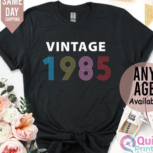 Camiseta de aniversário de 40 anos, camiseta de aniversário vintage 2025, presentes de aniversário de 40 anos para mulheres, camiseta de presente de aniversário vintage de 1985, presente de aniversário para a mãe