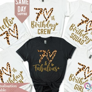 70th Birthday Shirt, 1955 Birthday Crew Shirt for Woman, Leopard Print Birthday Party Shirts, Friends 70th Birthday Party T shirt 2025